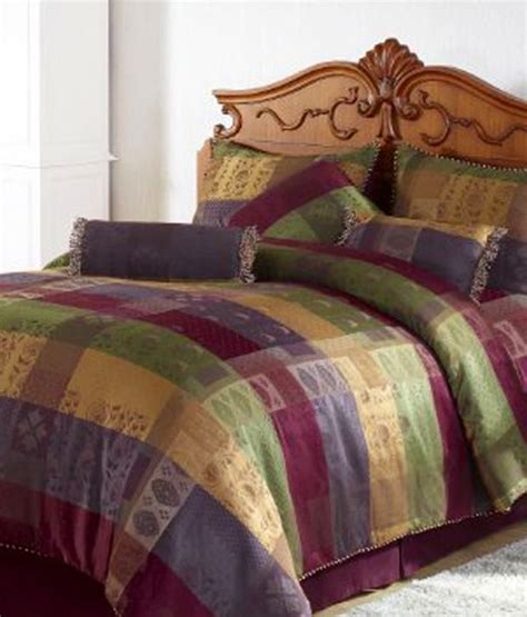 Chezmoi Collection Gitano Jacquard Patchwork 7 Piece Bedding Set