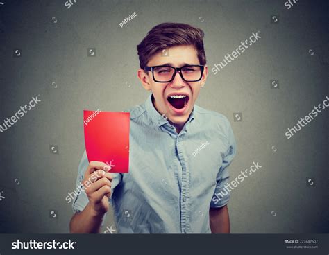 Young Referee Showing Red Card Stock Photo 727447507 Shutterstock