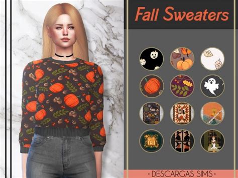 Fall Sweaters Fall Sweaters Sims 4 Clothing Sims 4