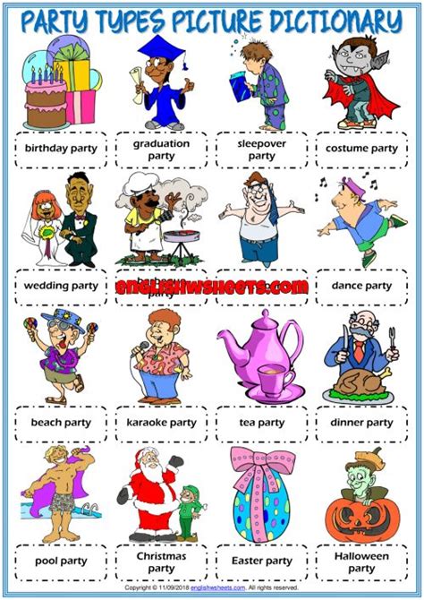 Pin On Party Vocabulary And Holidays