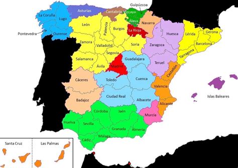 Mapa De Las Provincias De España Saber Es Breve