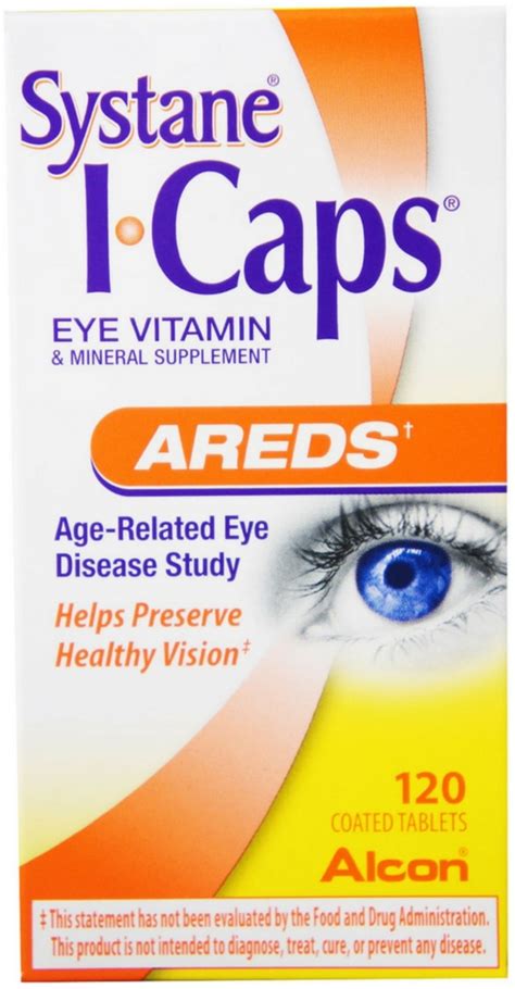 Systane Icaps Eye Vitamin Areds 120 Coated Tablets