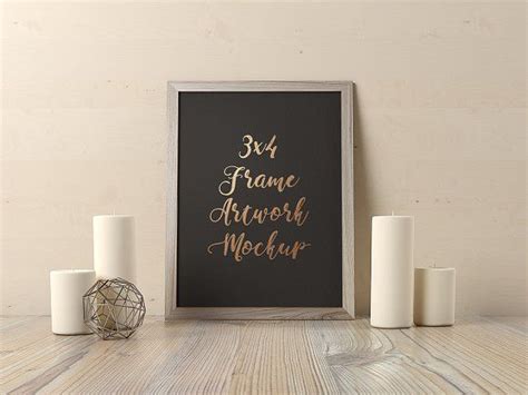 Showcase your designs in these blank mockups that are easy to edit. 3x4 Frame Artwork Mockup by professorinc on ...
