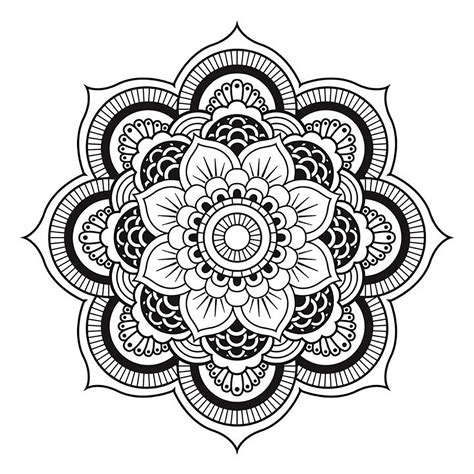Mandala To Download Free Simple Flower Mandalas Adult Coloring Pages