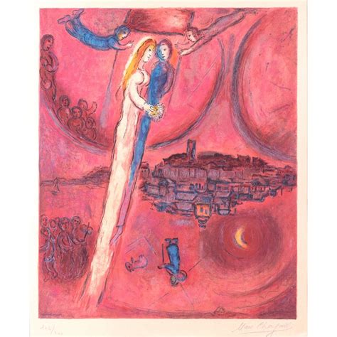 lithographie de marc chagall le cantique des cantiques sur amorosart