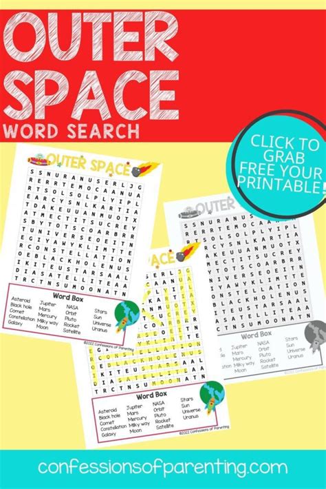 Best Outer Space Word Search Thats Out Of This World