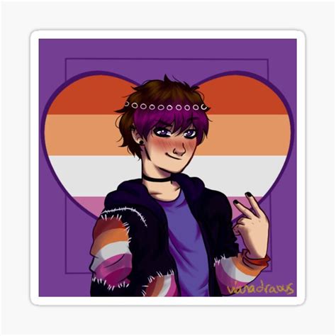 Virgil Sanders Lesbian Pride Sticker For Sale By Vianadraws Redbubble