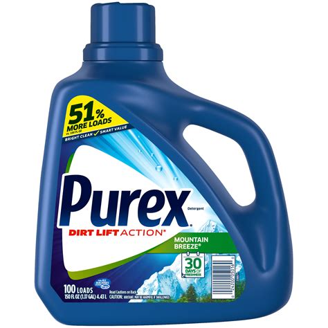 Purex Liquid Laundry Detergent Mountain Breeze 150 Fluid Ounces 100