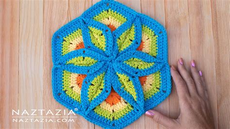 How To Crochet Flower Pad Kitchen Hot Pad Pot Holder By Naztazia