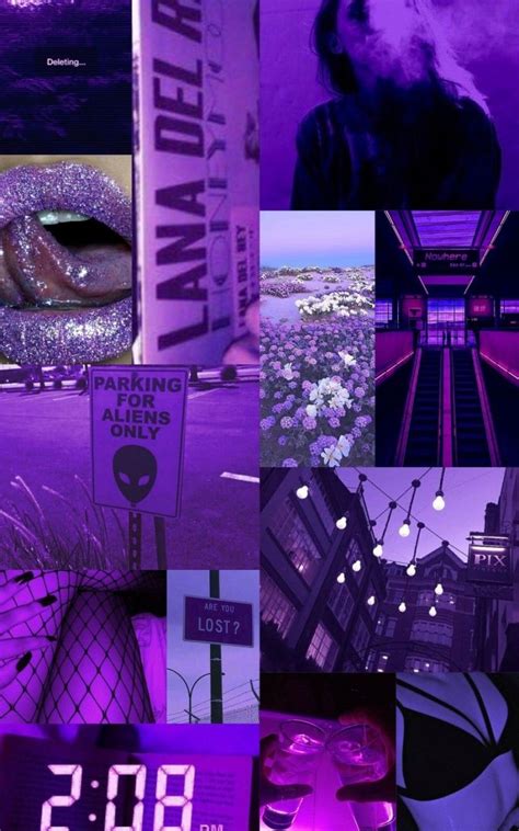 Purple Aesthetic Picture Collage