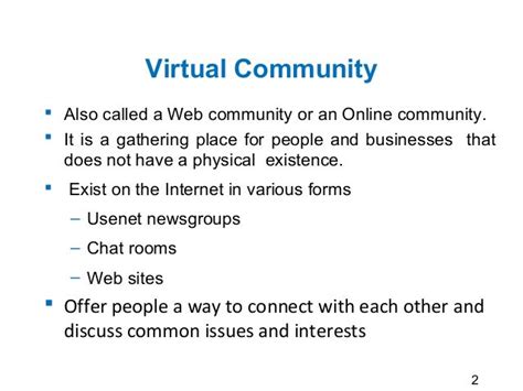 Virtual Community And Web Portalsecommerce