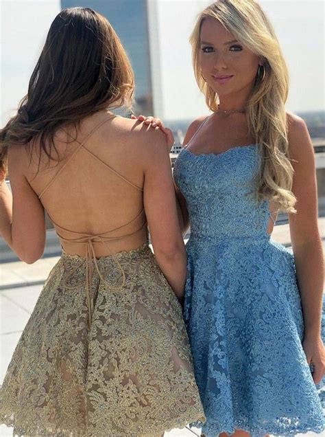 Chic Tight Short Blue Lace Criss Cross Back Prom Homecoming Dress For 10999 Only In