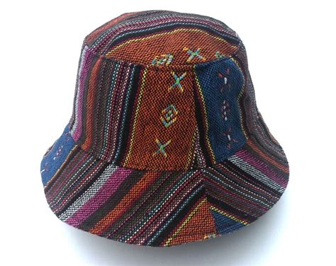 Tribal Bucket Hat Hippie Boho Hat Summer Hat Hipster Men Etsy
