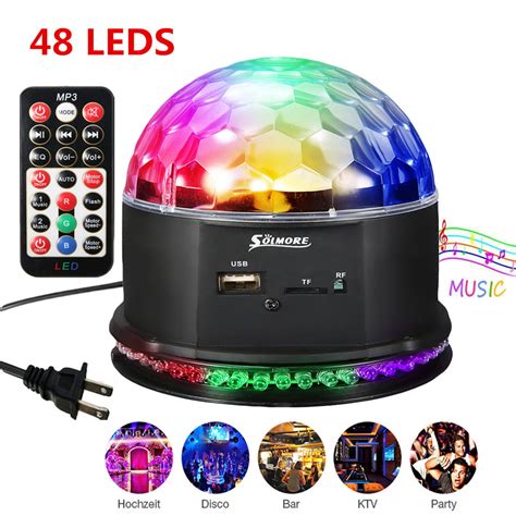 Sound Activated Color Changing 3 Rgb 48 Led Lights Crystal Magic