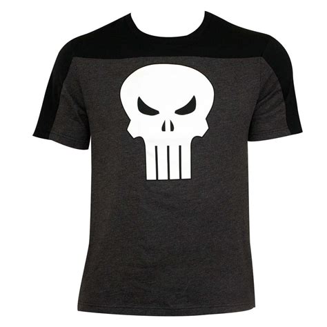 Punisher Punisher Mens Black On Black T Shirt Xx Large