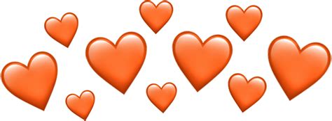 20 Orange Heart Emoji Crown Png Movie Sarlen14