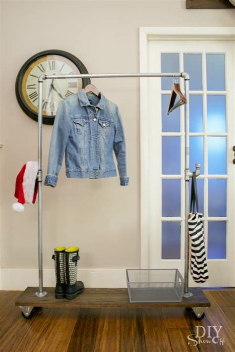 Industrial Mobile Coat Rack Featuring DIY ShowOff Ana White