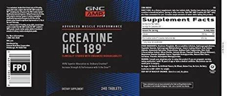 Gnc Amp Creatine Hcl 189 Advanced Muscles Performance 240 Tablets Ebay
