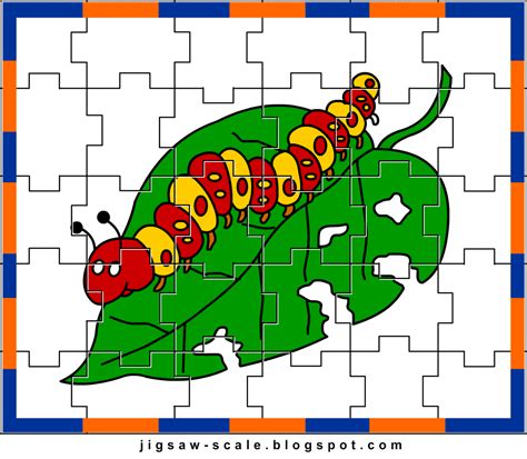 Printable Jigsaw Puzzle For Kids Caterpillar Jigsaw