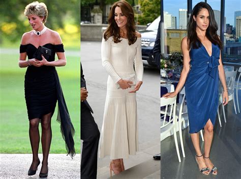 Most Risqué Outfit From Princess Diana Kate Middleton And Meghan Markle Style Comparison E News