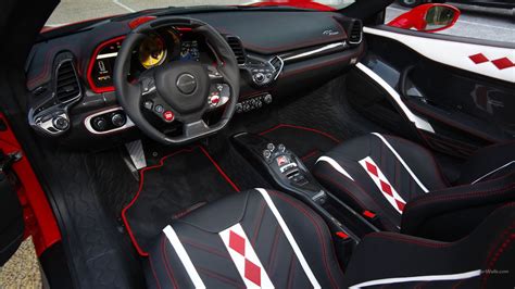Black And Red Vehicle Ferrari 458 Supercars Car Interior Hd