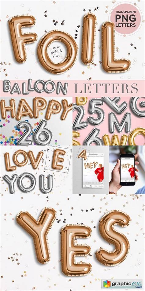 foil balloon letters   vector stock image photoshop icon