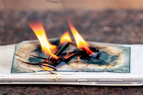 Premium Photo Mobile Phone Smartphone On Fire Burning Smartphone