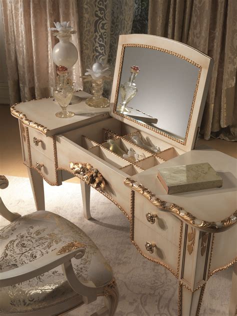 Wonderful Flip Top Mirrored Vanity Table As Makeup Dressing