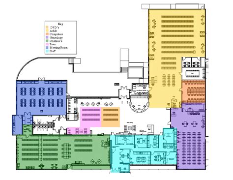 Huntsville Public Library Renovation And Expansion Colorful Library Plan