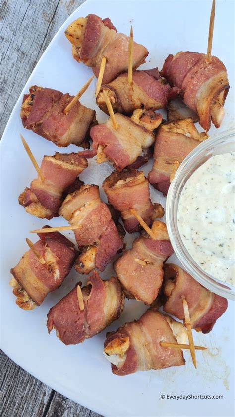 chicken keto bacon wrapped bites air fryer everyday them ranch