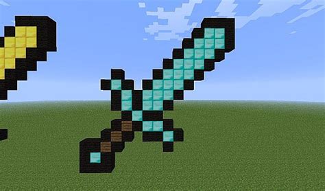 Large collections of hd transparent minecraft diamond sword png images for free download. Pixel Art - Swords Minecraft Project