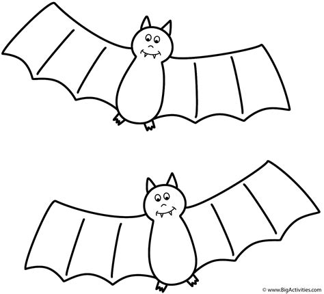 Download Bats - Coloring Page (Halloween)