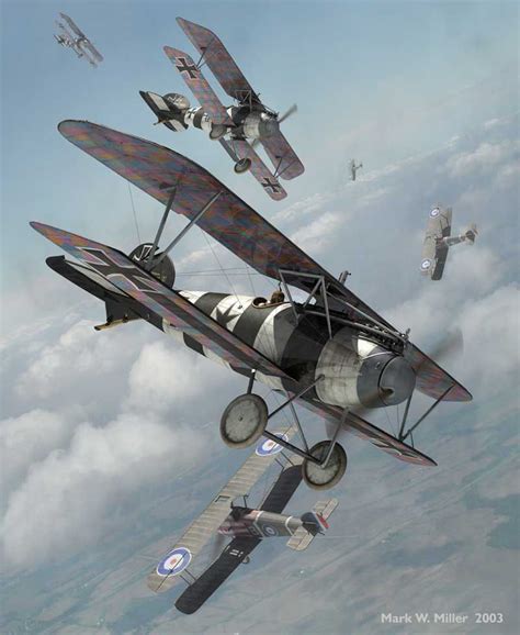 Lt Ra Cartledge N28 Rfc Being Pursued By Bruno Loerzer Ww1 Aircraft Fighter Aircraft