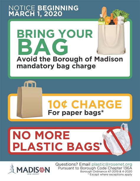 Plastic Bag Ban Madison Borough Nj