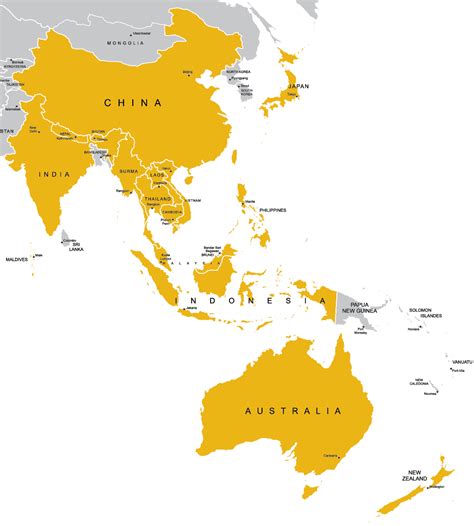 Blank Map Of Asia Pacific