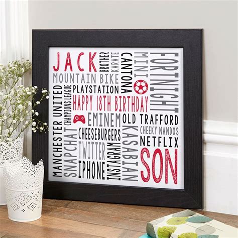 Check spelling or type a new query. 18th Birthday Gift For Boys Personalised Square Word Art ...