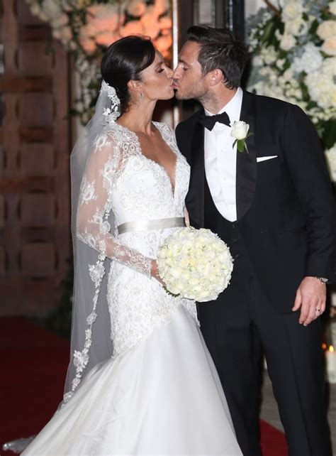 Mr And Mrs Lampard Frank And Christine Share Their First Kiss As Husband And Wife Daily Record
