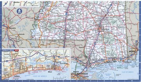 Mississippi Detailed Roads Map With Cities And Highwaysfree Printable