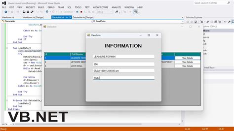 VB NET How To Add A Button To Each Row In Datagridview And Display