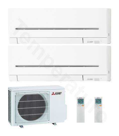Mitsubishi Kompakt 2 Raum Multisplit Klimaanlage 1x 25 1x 42 Kw A