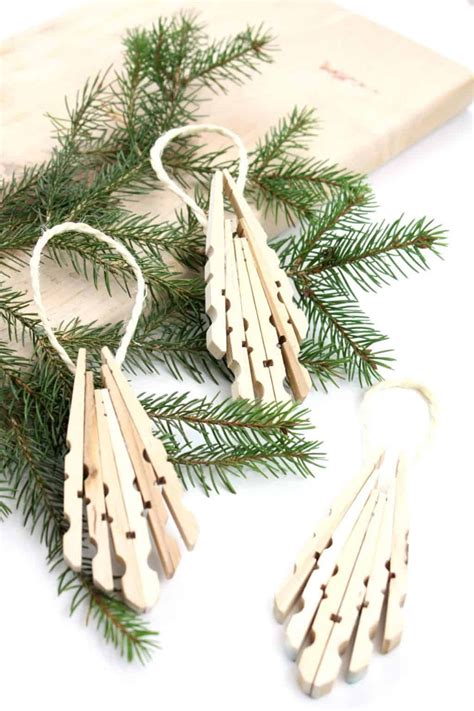 Wooden Clothespin Christmas Tree Ornament Emma Owl Clothespin