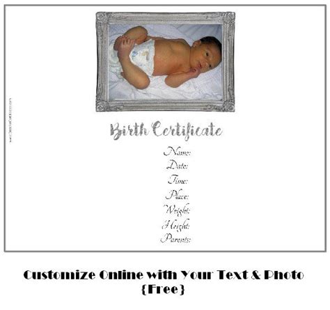 Just select your favorite certificate design, enter your personalized text and. Free Customizable Birth Certificate Template | Many designs