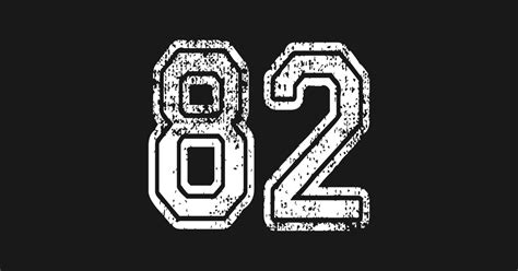 Number 82 Grungy In White 82 Kids T Shirt Teepublic