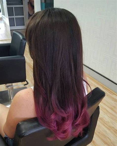 Because of this, lightening without the proper tools will produce a reddish and/or brassy result. burgundy dip dye for dark brown hair | Dip dye hair, Black ...