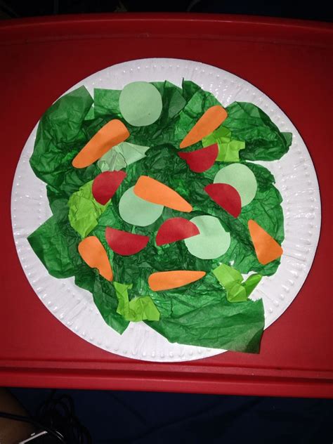 Preschool Veggie Salad Craft Preschool Crafts Healthy Food Art