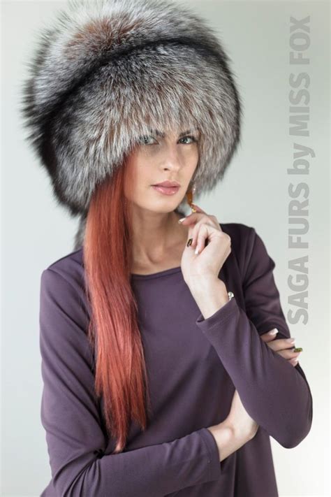Saga Royal Silver Fox Toned In Amber Full Fur Hatdetachable Tail