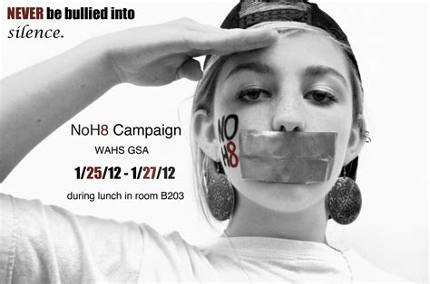 A Blog By A L C Gay Straight Alliance Advertisement Noh8 Campaign