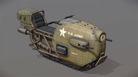 3d Model Ww2 Tracked Motorcycle Vr Ar Low Poly Cgtrader