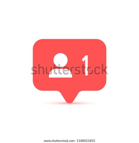 Follower Notification Social Media Icon User Stock Vector Royalty Free