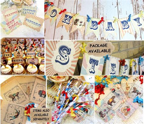 Circus Vintage Carnival Shower Decorations Baby Shower Or Birthday